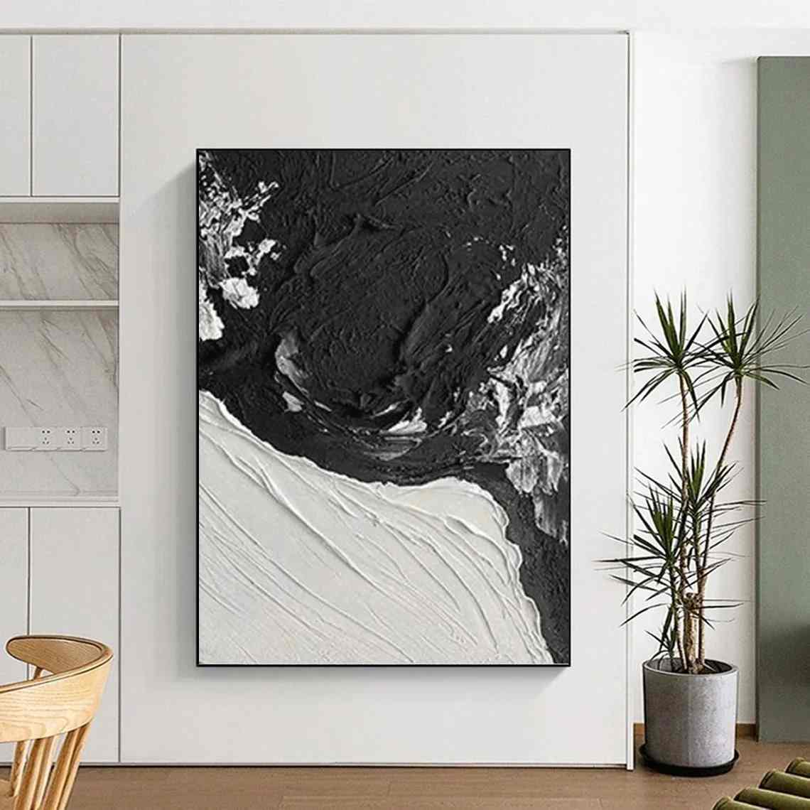Bedroom Hand-Painted Coastal - big contemporary canvas for dining room